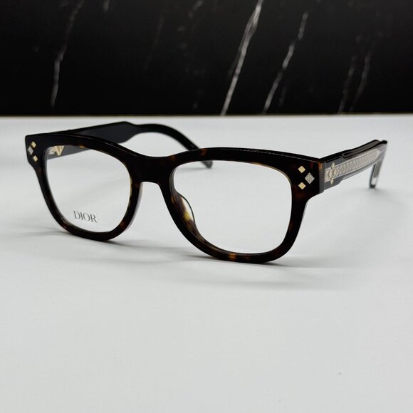 NEW CD DIAMONDO S1I 2000 DIOR SQUARE HAVANA EYEGLASSES DIOR - Picture 1 of 10